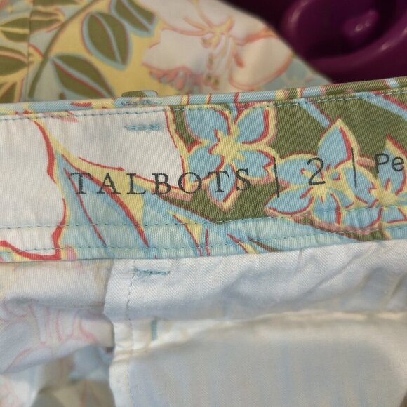 Talbots Perfect Colorful Floral Print Chino Shorts Size 2 - Picture 7 of 11